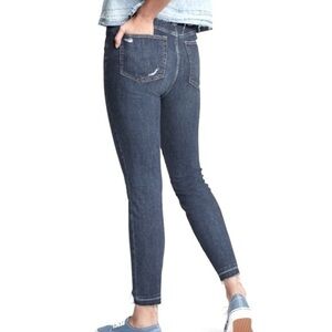 Gap True Skinny Ankle Sky High Raw Hem Jeans